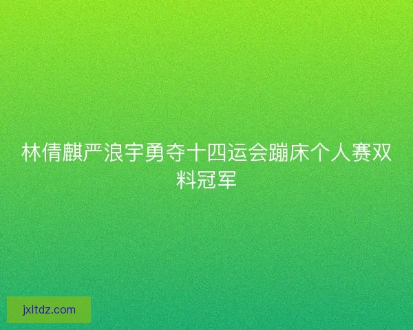 林倩麒严浪宇勇夺十四运会蹦床个人赛双料冠军